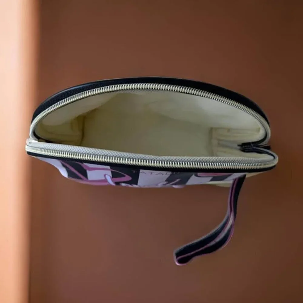 Black Stripe Love Make up Bag